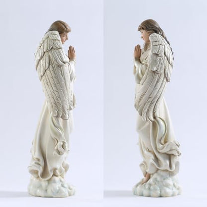 Guardian Angel Statue Indoor, 14 Inches Praying Angel Sculpture for Home Décor, Healing Angel Gifts for Women, Christmas, Thanksgiving or Housewarming