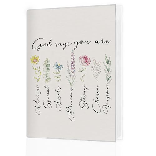 Christian Flower Photo Album 4x6, Wildflower Inspirational Bible Verse Small Memory Photo Album Book for 18 Pockets Hold 36 Pictures, Photobook for Family Anniversary Travel Vacation - color: God sey2