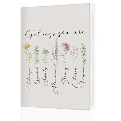 Christian Flower Photo Album 4x6, Wildflower Inspirational Bible Verse Small Memory Photo Album Book for 18 Pockets Hold 36 Pictures, Photobook for Family Anniversary Travel Vacation - color: God sey2
