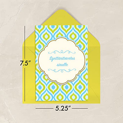 Designer Greetings Finnish Language Happy Birthday Cards 6 Pack | Boxed Card Set, Matching Envelopes - style: 6 PK Finnish Birthday - Blue & Green