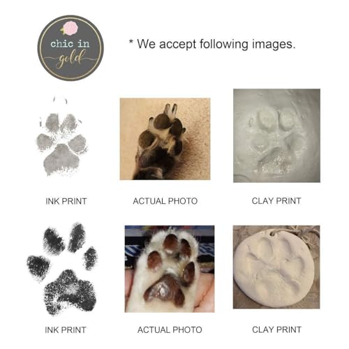 Dog Paw Print Necklace for Women, Custom Cat, Pet Memorial Jewelry Gift - style: Four Pendants
