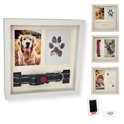OtterPets Paw Print Kit for Dogs 9x9, 4 customizable displays (White) - color: White