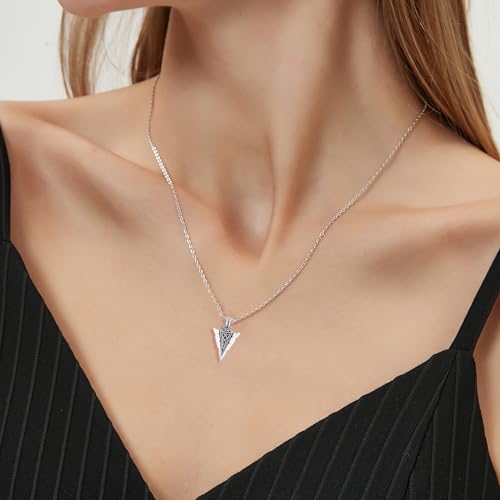Flower Cute Animal Sterling Silver Pendant Urn Ashes Necklace for Women BF0709 - color: Arrow 1