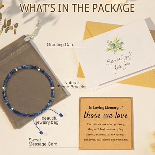 AGOT Daughter in Law Bracelets Gifts: Dear Daughter in Law Birthday Gifts from Mother in Law - color: Lapis Lazuli-Memory