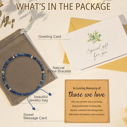 AGOT Daughter in Law Bracelets Gifts: Dear Daughter in Law Birthday Gifts from Mother in Law - color: Lapis Lazuli-Memory