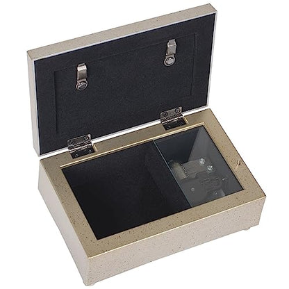 Cottage Garden Memory Those We Love Champagne Silver Embossed Petite Rose Music Box Plays Amazing Grace