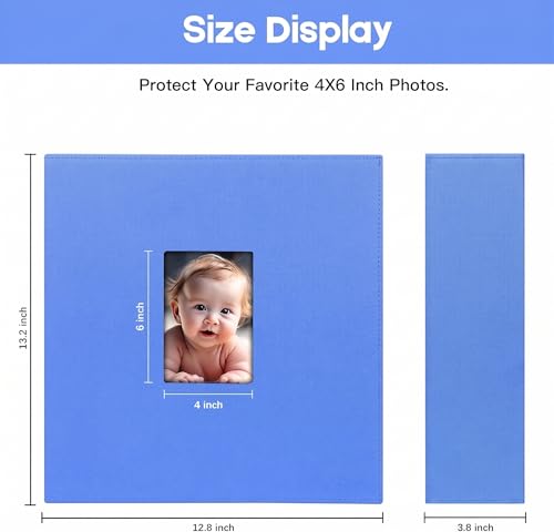 Extra Large Capacity 4x6 Photo Album, Holds 1000 Photos, Blue - color: Blue