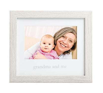 Kate & Milo Rustic Grandma And Me Frame, Wall And Tabletop Frame, Nursery Wall Décor, 4x6 Photo Insert, Distressed Gray - style: Grandma and Me