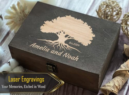 Custom-Crafted Tree of Life Memory Gifts with Name Engraving - Unique Personalized Memorial & Sympathy Present