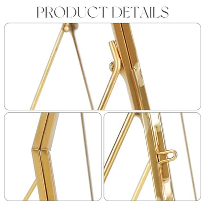 REDHUGO Double Glass Frame for Pressed Flowers, Square, Gold, 4x4 Inches - color: Gold, size: 4L" x 4W"