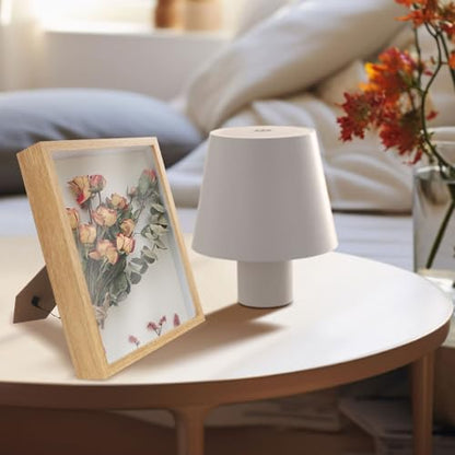 FuninCrea 8 x 10 Inch Shadow Box Frame, Wooden Shadow Boxes Display Cases Large 3D Box Frame for Tabletop Wall Hanging, Deep Shadow Box Memory Frame for DIY Crafts Photos Dry Flowers (Natural) - color: Natural