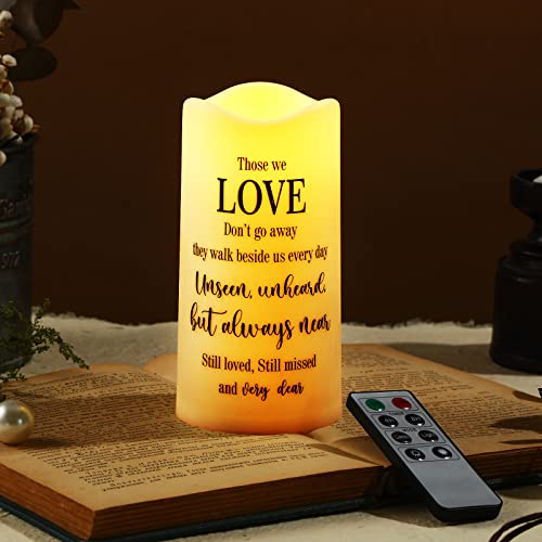 Pangda Flameless Memorial Candle with Remote Real Wax LED 3x6 in, Love - style: Love