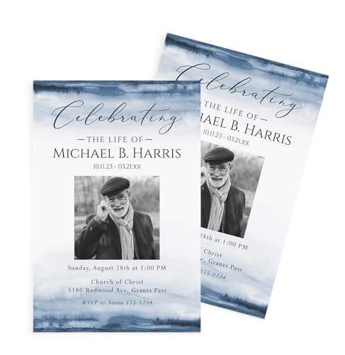 All Ewired Up Celebration of Life Invitation, Funeral Announcement, Memorial Service, Program Card, Personalized