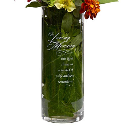 Hortense B. Hewitt in Loving Memory Glass Vase - This Light Shines as a Symbol of Life and Love Remembered, 9" x 3"