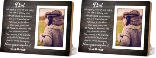 Memorial Gifts for Loss of Loved Father, Loss of Dad Memorial Picture Frame, Condolence Bereavement Gifts Father, in Memory of Dad Grief Gift, Sympathy Gift, Memorial Dad12P028 (Pack of 2) - size: 4X6 (Pack of 2)