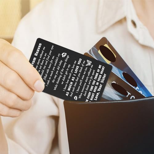 ENGZHI Loss of Sister Memorial Gifts, A Letter from Sister In Heaven Card - style: Memorial Sister