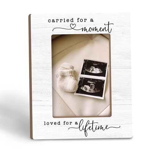 Miscarriage Picture Frame 5x7, Baby Loss Memorial Wooden Photo Frame for Table Desk Display, Sympathy Gifts for Loss of Loved One, Carried for a Moment Picture Frames for Home Room Decor - color: miscarriage