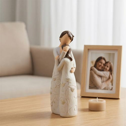 Mom and Daughter Figurines, Mom Gifts, Mothers Day, Christmas, Thanksgiving, Birthday Gifts for Mother from Daughter, Mother and Daughters Sculpted Hand-Painted Figure, Mama Presents - color: Mom and Daughter Figurines