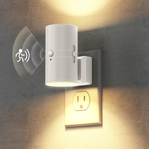 Motion Sensor Night Light, Motion Activated Plug in Night Lights | 0-100LM Dimmable Soft White 3000K, Motion Sensor Light Indoor for Bathroom Hallway Bedroom Stairway Kid Elderly Pet - color: White Motion sensor-3000K, size: 1 Pack
