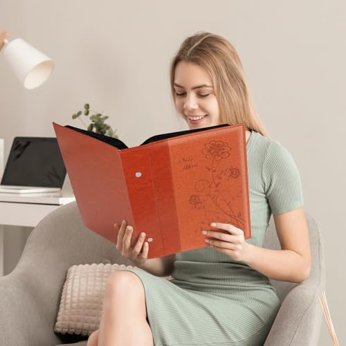 Artmag Photo Album 4x6 300 Photos, Extra Large Capacity Leather Cover Wedding Family Photo Albums Holds 300 Horizontal 4x6 Photos(Brown) - color: Brown, size: 300 Pockets