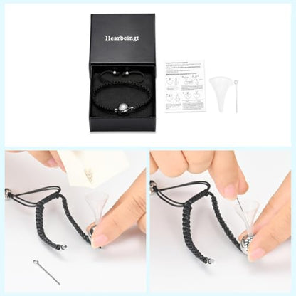 Hearbeingt Baseball Urn Bracelet for Ashes Cremation Jewelry for Women Men - color: Silver