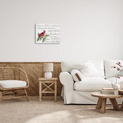 Inspirational Cardinal Faith, 16 x 20 Inch Canvas Wall Art | Stupell Industries · By Lil' Rue · Ready to hang · Rustic faith decor · Made in USA