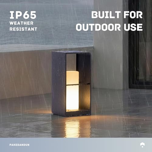 Outdoor Solar Lanterns Waterproof IP65, LED Outdoor Floor Lamp | Smart Dimmable Floor Lamps with Remote Brightness & Timer Control, Solar Powered Outside Lantern Dusk to Dawn for Patio - size: Medium-16.93"H
