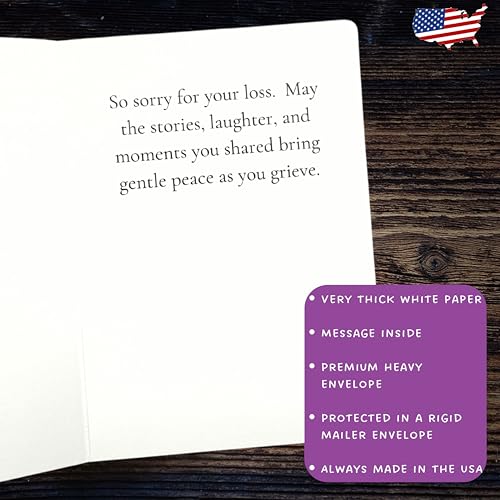 Whitman and Daughter Sympathy Card Loss of Mother - 5x7 Inch, Message Inside - Formal Loss of Mother Sympathy Card, Mom Condolences, Mother Bereavement Card - 1435