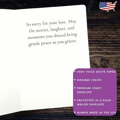 Whitman and Daughter Sympathy Card Loss of Mother - 5x7 Inch, Message Inside - Formal Loss of Mother Sympathy Card, Mom Condolences, Mother Bereavement Card - 1435