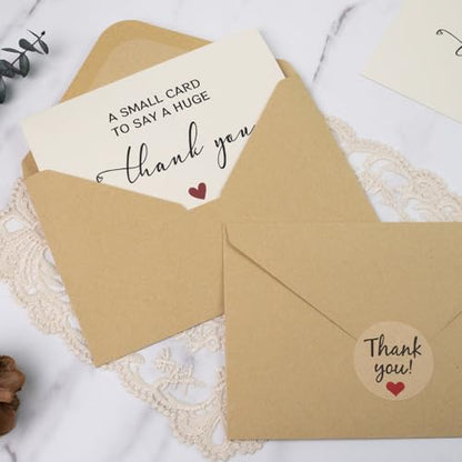 JIXZEN 25 Pack 350GSM | Thank You Cards | Thank You Cards & Notes with Envelopes | Gifts for Wedding, Business, Baby Shower, Graduation,Christma, Holiday | Pefect Teacher Appreciation Gifts