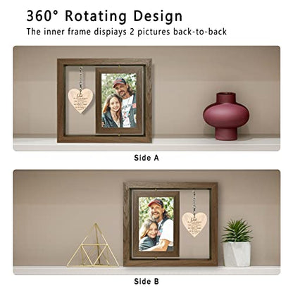 EYITUPC Rotating Dad Memorial Wood Frame Loss of Father Sympathy Gift - color: Dad