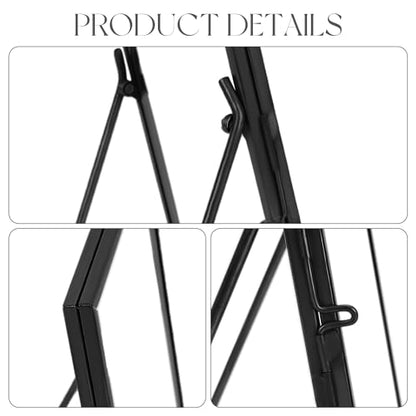 REDHUGO Double Glass Frame for Pressed Flowers, Square, Black, 8x8 Inches - color: Black, size: 8L" x 8W"