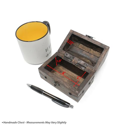 Nautical Cove Treasure Chest Keepsake and Jewelry Box Wood - Decorative Treasure Box - size: Small