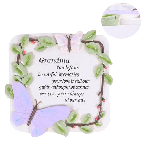 10 Inch Resin Memorial Garden Stone, Outdoor Decor, Sympathy Garden Marker, Sympathy Gift for Loss of Mom, Remembrance of Beloved Mather (Grandma) - style: Grandma