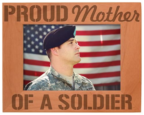 ThisWear Proud Mother of a Soldier Wood Frame - Landscape 5x7 - color: Mother, size: 5x7 Photo - Landscape