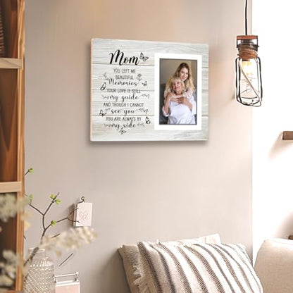 Memorial Photo Frame for Loss of Mother, Sympathy Gift for Mom, Bereavement Gift, Fits 4x6 In Photo