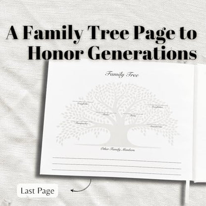 Funeral Guest Book – Linen Cover Celebration of Life Memorial