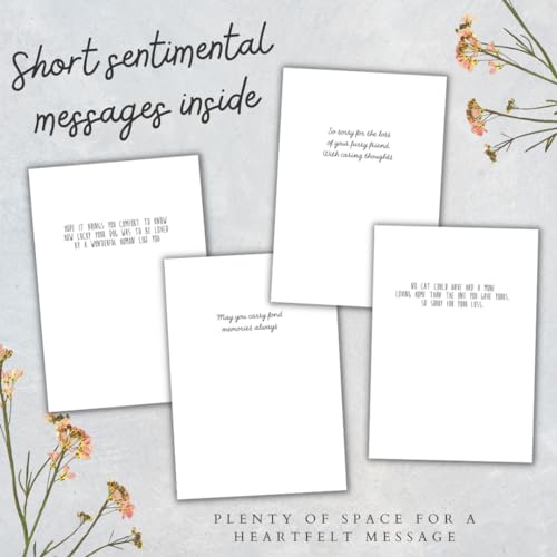 Hat Acrobat 16 Pet Sympathy Cards for Dogs, Cats with Envelopes - Pet Sympathy Card, Loss of Dog Sympathy Card Set - Thoughtful Sympathy Card for Loss of Pet Dog or Cat Sympathy Card (Heartwarming) - color: Heartwarming