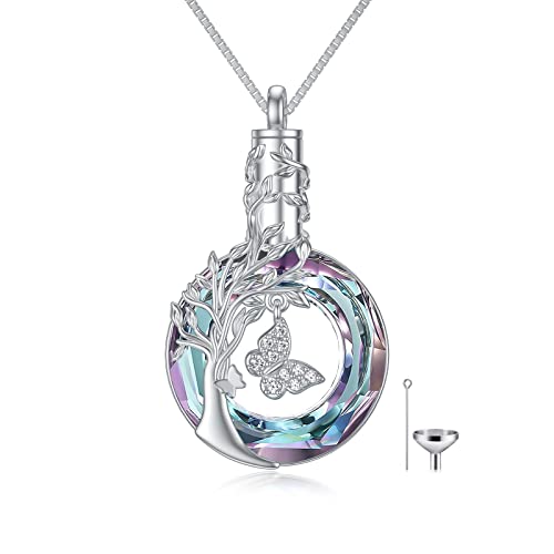 Butterfly Cremation Jewelry for Ashes Urn Necklace for Ashes Sterling Silver Memorial Jewelry