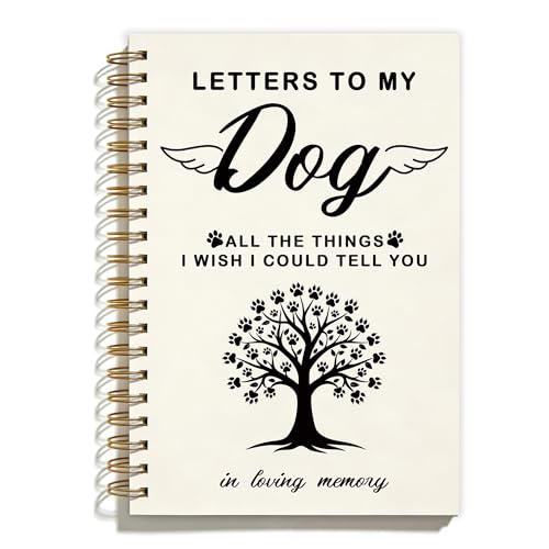 FTKBGHY Loss of Dog Sympathy Gift Grief Journal Notebook, Memorial Notebooks Gifts for Loss of Dogs, Pet Remembrance Bereavement Gift, Letters to My Dog Journal, 5.5x8.3 Inch - color: Colour-14