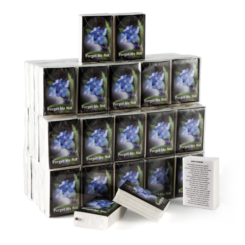 100 Pcs Bulk Memorial Facial Tissue Travel Packs,Funeral Tissues Packs Funeral Favor for Guests A Memorial Service,Dont Forget Me Pocket Tissues Celebration of Life Favors Ideas Funeral Decorations