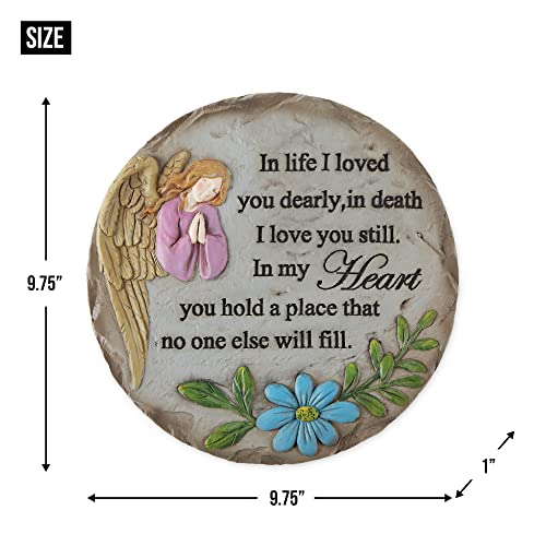 DII Memorial Stepping Stone Collection, Cement, in Life I Loved, 9.75 Diameter - color: In Life I Loved