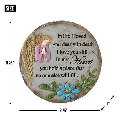 DII Memorial Stepping Stone Collection, Cement, in Life I Loved, 9.75 Diameter - color: In Life I Loved