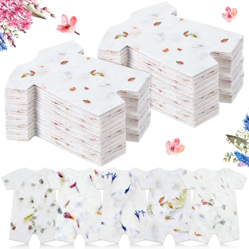 Dunzoom 50 Pcs Plantable Seed Paper Tags Wildflower,Bodysuit - style: Bodysuit