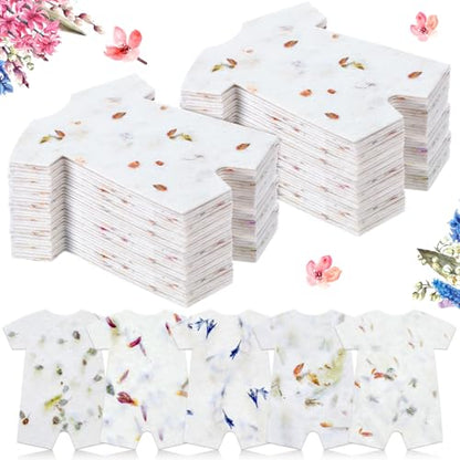 Dunzoom 50 Pcs Plantable Seed Paper Tags Wildflower,Bodysuit - style: Bodysuit