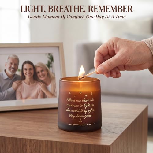 Sympathy Gifts for Loss of Loved One - Scented Candle 10 oz | Memorial Gifts for Loss of Mother Dad, Breavement Grief Gifts, Vanilla Lavender Long Lasting Burn Candle, Ready To Gift