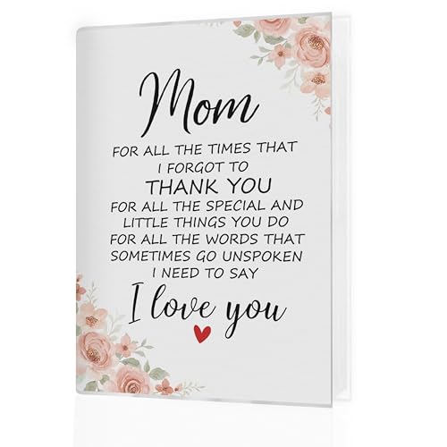 Mom Gifts Photo Albums 4x6, Thank You Mom Gifts from Daughters Son, Small Memory Photo Album Book for 18 Pockets Hold 36 Pictures, Photobook for Family Anniversary Vacation Travel - color: Thank Mom