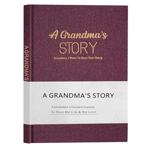 Artmag Grandma's Life Story Journal Family Keepsake Book Linen Hardcover for Grandma to Share Her Memories, with 250+ Prompt Questions Gift for Birthday Mother's Day Christmas (Purple) - color: Purple, size: Grandma's Life Story Journal