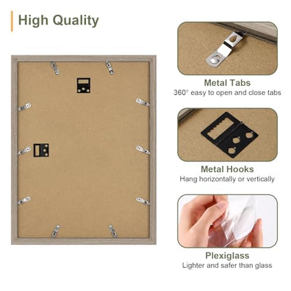 Vittanly 12x16 Collage Picture Frame, Displays 4Pcs 5x7 Photos, Light Taupe - color: Light Taupe, size: 12x16