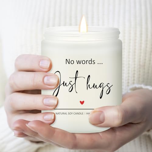 Bereavement Gifts - Sympathy Gift for Loss of Loved - Get Well Soon, Thinking of You, Feel Better Cheer Up, After Surgery Gfits for Women - Lavender Scented Candle - color: No Words